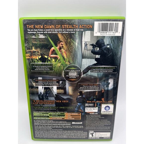 Tom Clancys Splinter Cell Pandora Tomorrow Xbox Complete CIB - Picture 5 of 9